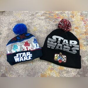 Star Wars Pom Beanie Duo - Blue/Black/Red One Child, One Adult